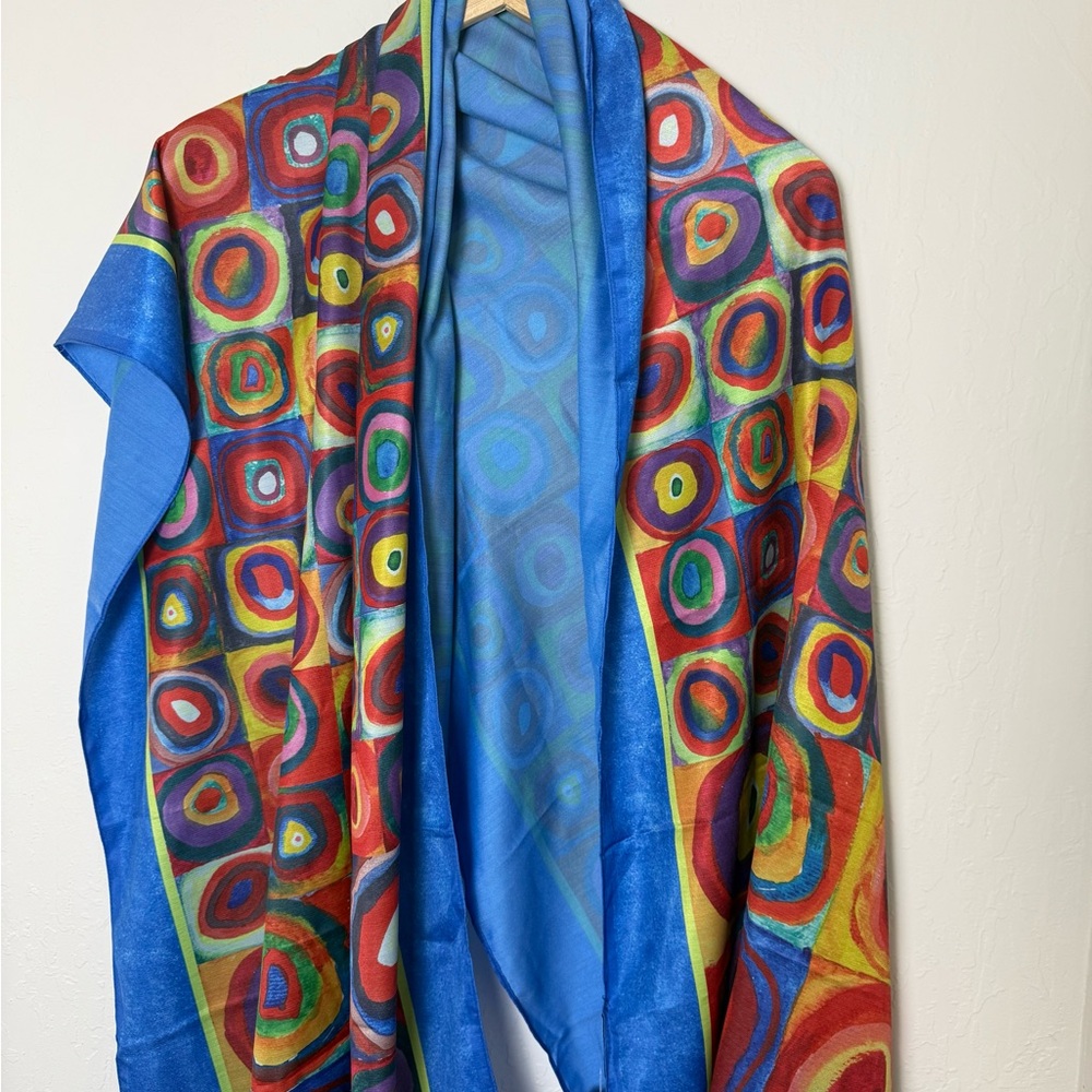 Artsy Silk Blend Shawl – Lightweight Dressy Wrap Scarf
